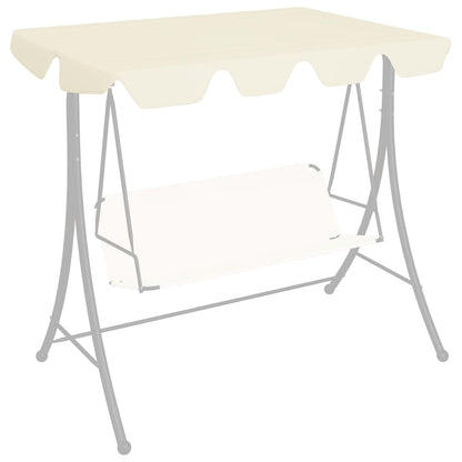 vidaXL Toit de rechange de balançoire crème 188/168x145/110 cm