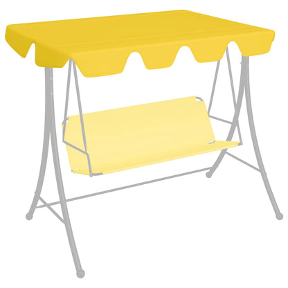 vidaXL Toit de rechange de balançoire Jaune 150/130x105/70 cm