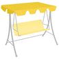 vidaXL Toit de rechange de balançoire Jaune 150/130x105/70 cm