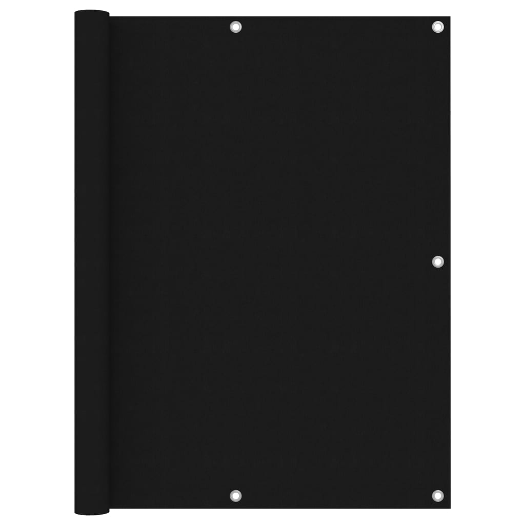 vidaXL Écran de balcon Noir 120x600 cm Tissu Oxford