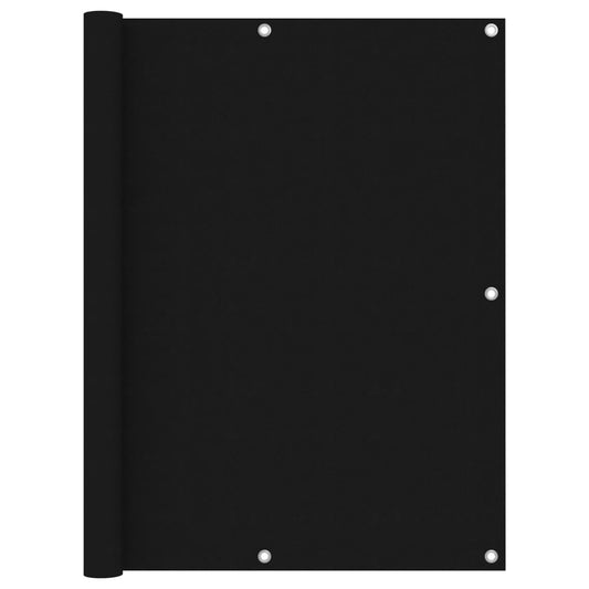 vidaXL Écran de balcon Noir 120x600 cm Tissu Oxford