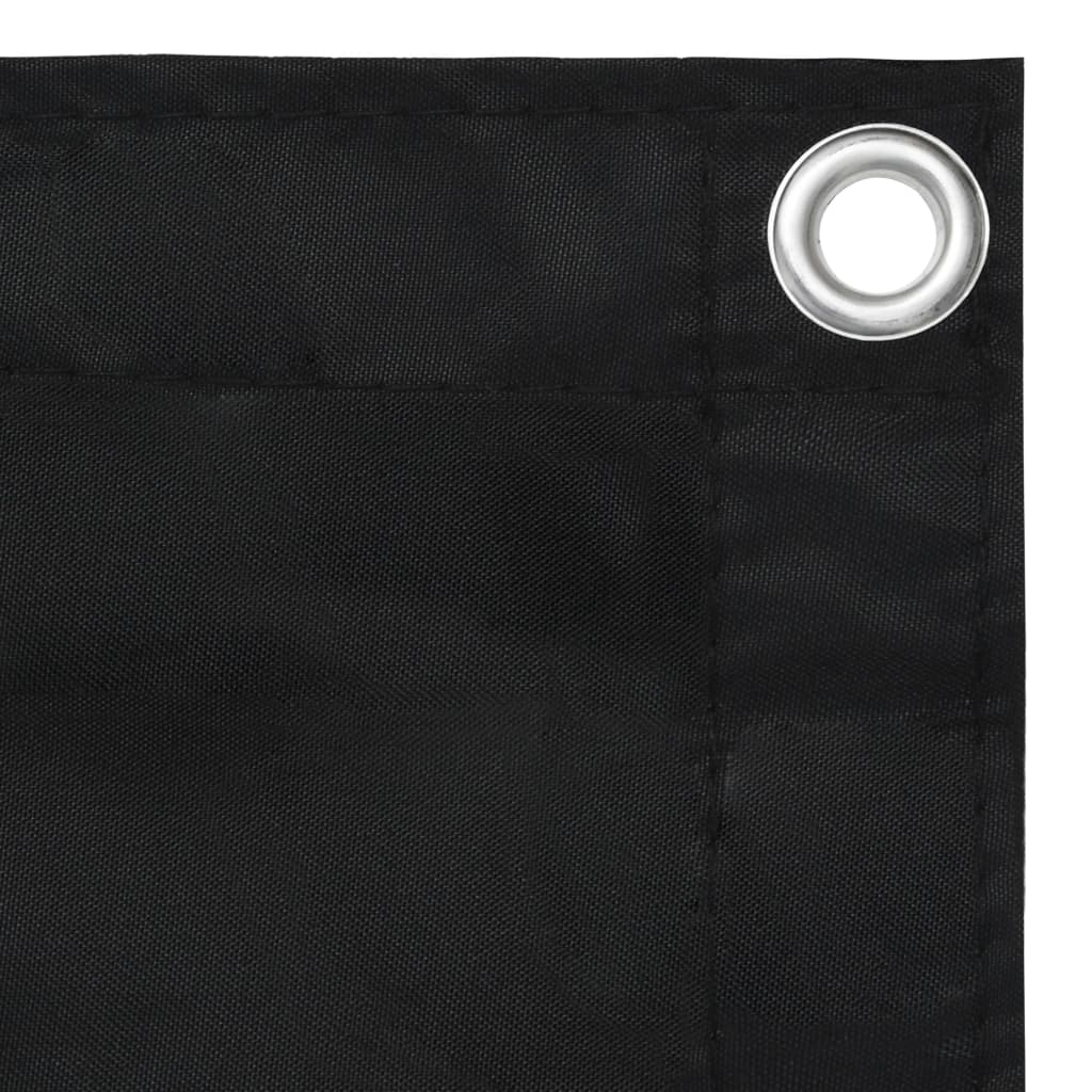 vidaXL Écran de balcon Noir 120x600 cm Tissu Oxford