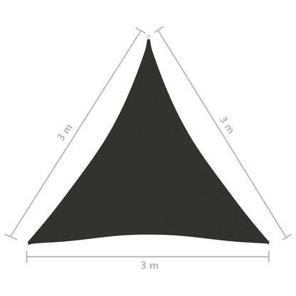 vidaXL Voile de parasol tissu oxford triangulaire 3x3x3 m anthracite