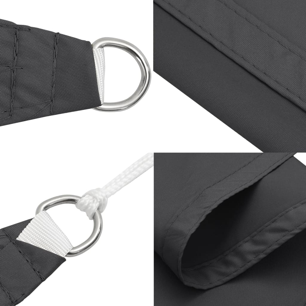 vidaXL Voile de parasol tissu oxford triangulaire 4x4x5,8 m anthracite
