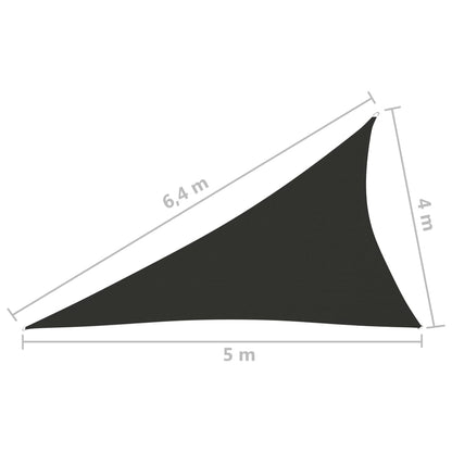 vidaXL Voile de parasol tissu oxford triangulaire 4x5x6,4 m anthracite