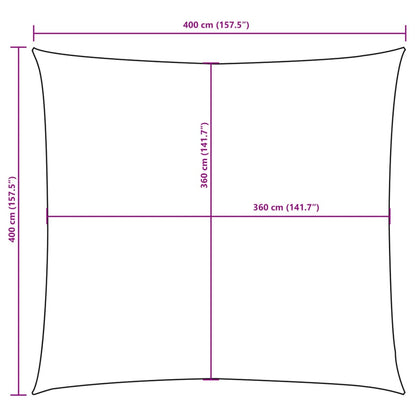 vidaXL Voile de parasol tissu oxford carré 4x4 m crème