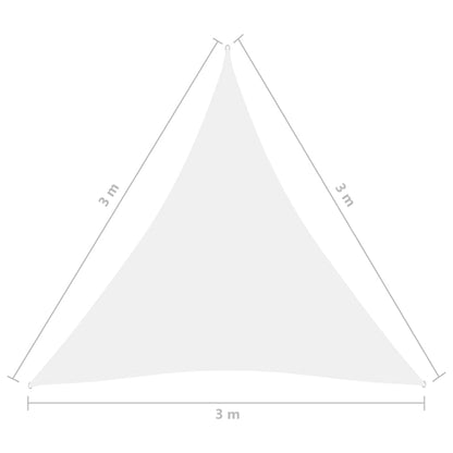 vidaXL Voile de parasol tissu oxford triangulaire 3x3x3 m blanc
