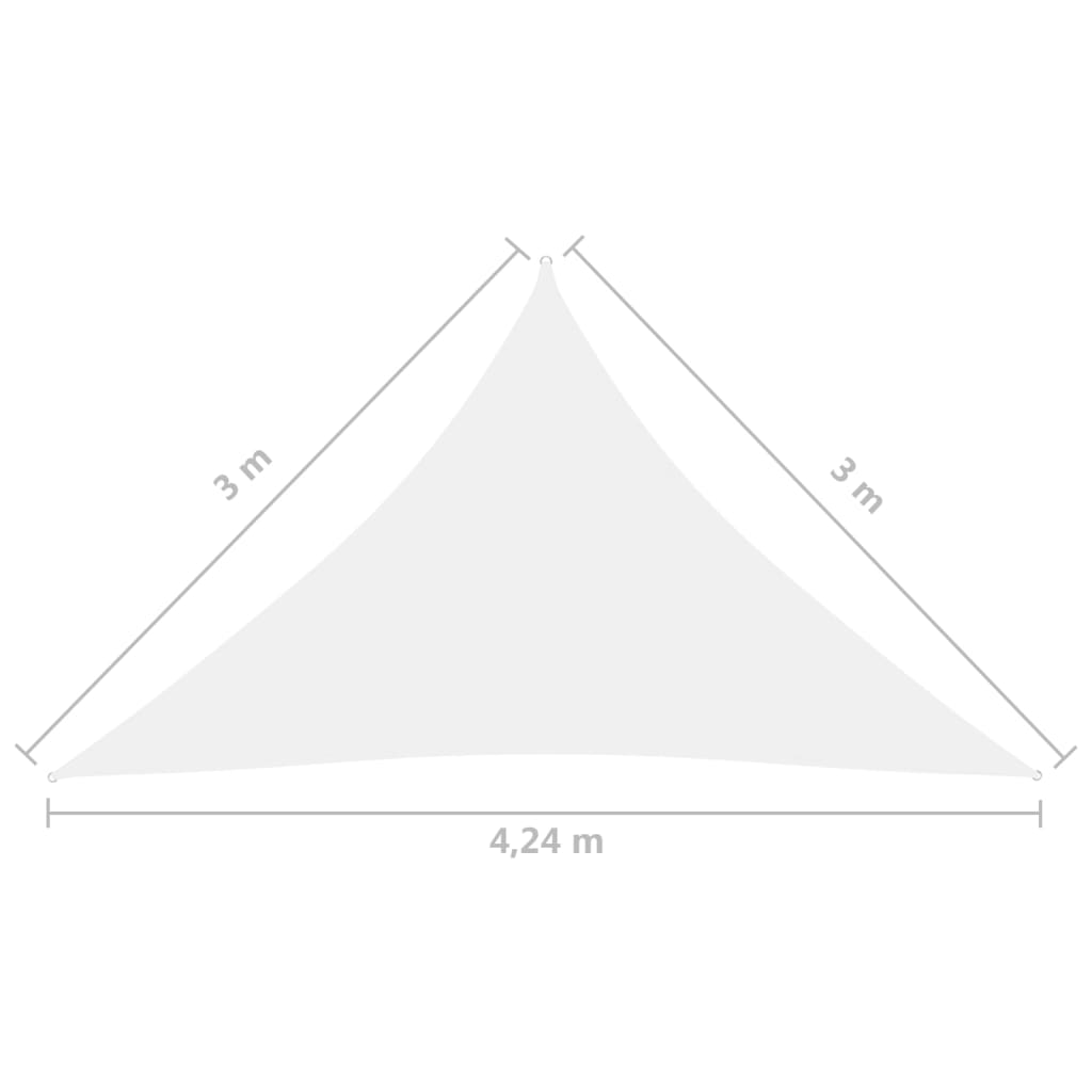 vidaXL Voile de parasol tissu oxford triangulaire 3x3x4,24 m blanc
