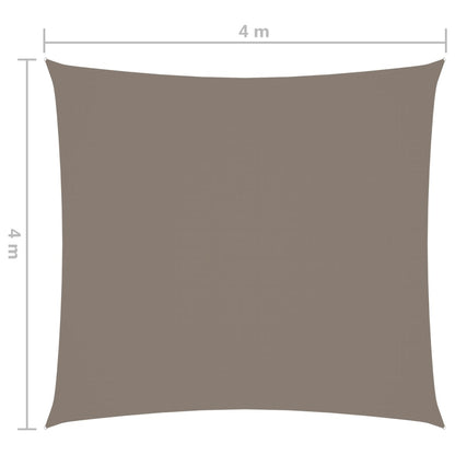 vidaXL Voile de parasol tissu oxford carré 4x4 m taupe