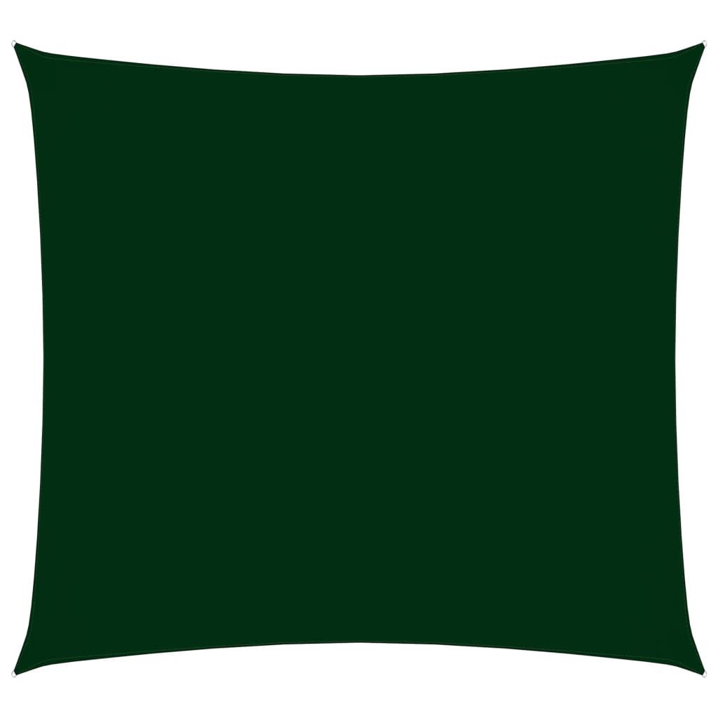 vidaXL Voile de parasol tissu oxford carré 2,5x2,5 m vert foncé