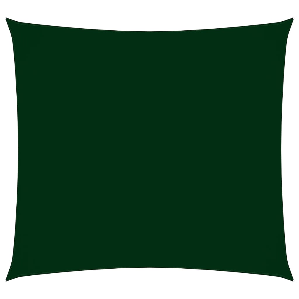 vidaXL Voile de parasol tissu oxford carré 3,6x3,6 m vert foncé