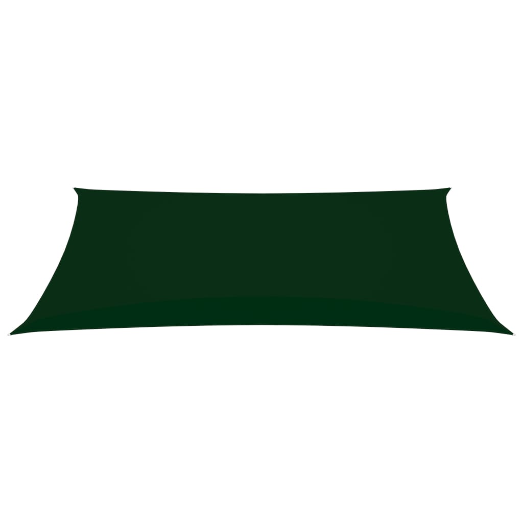 vidaXL Voile de parasol tissu oxford rectangulaire 2x5 m vert foncé