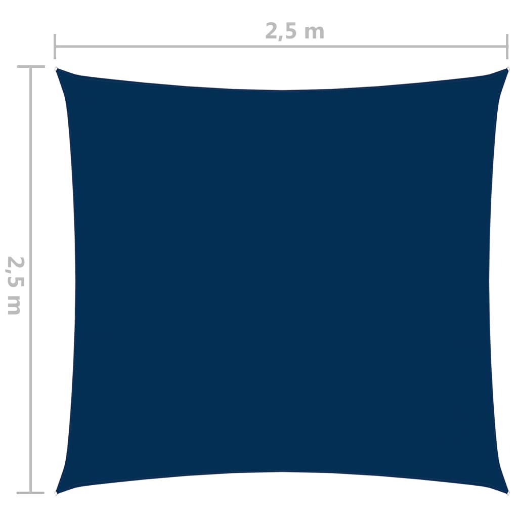 vidaXL Voile de parasol tissu oxford carré 2,5x2,5 m bleu