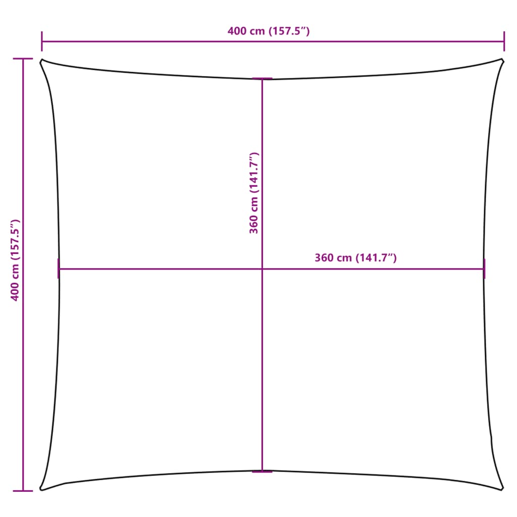 vidaXL Voile de parasol tissu oxford carré 4x4 m bleu