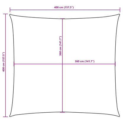 vidaXL Voile de parasol tissu oxford carré 4x4 m bleu