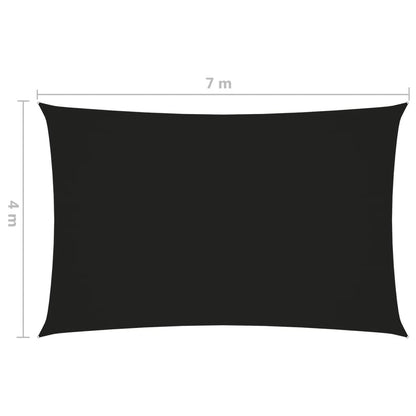 vidaXL Voile de parasol tissu oxford rectangulaire 4x7 m noir