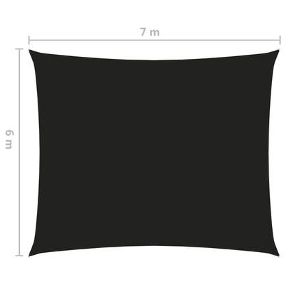 vidaXL Voile de parasol tissu oxford rectangulaire 6x7 m noir