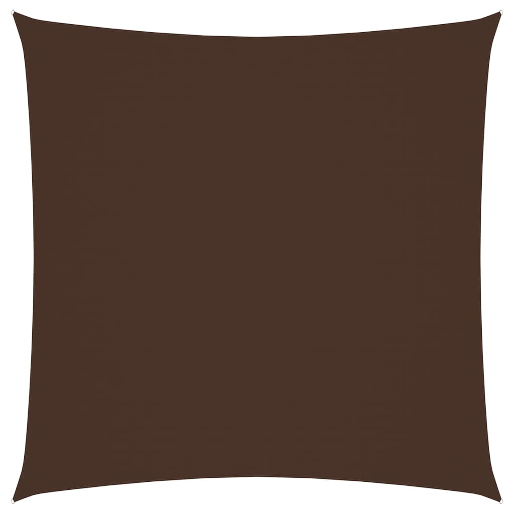 vidaXL Voile de parasol tissu oxford carré 3x3 m marron