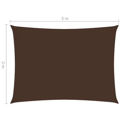 vidaXL Voile de parasol tissu oxford rectangulaire 2x3 m marron