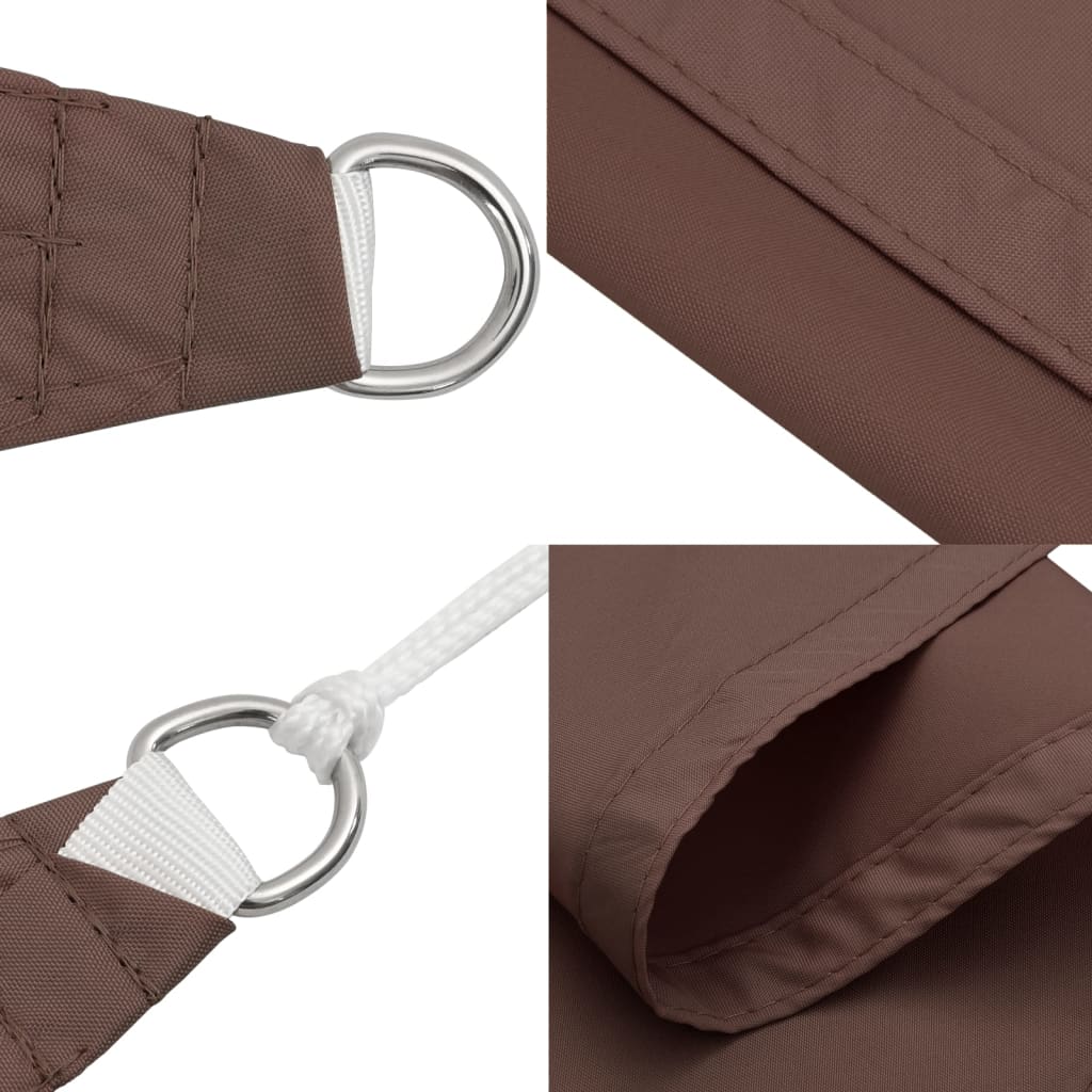 vidaXL Voile de parasol tissu oxford rectangulaire 6x8 m marron