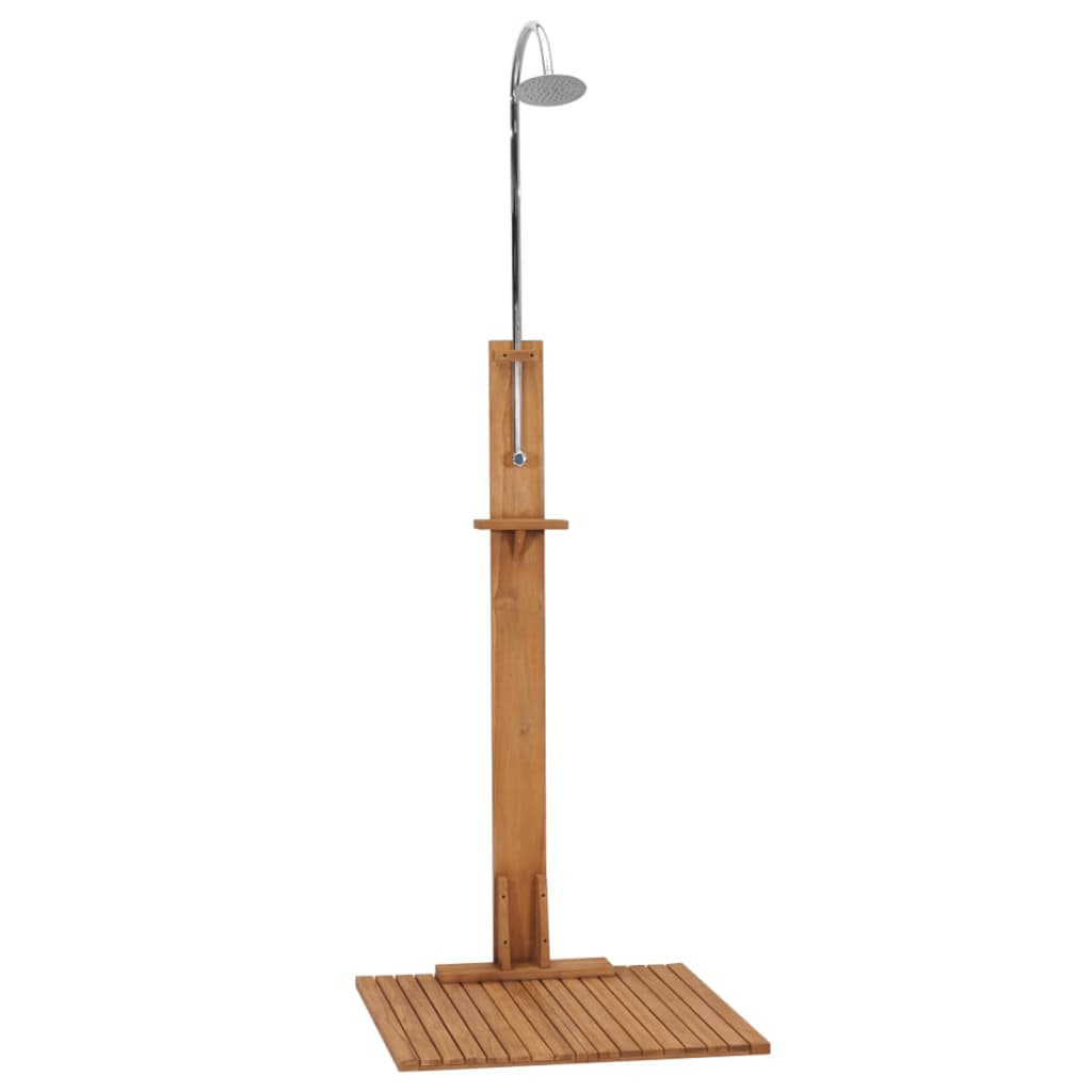 vidaXL Douche de jardin 75x75x210 cm bois de teck solide