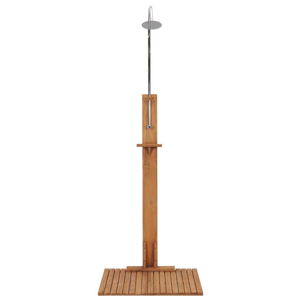 vidaXL Douche de jardin 75x75x210 cm bois de teck solide