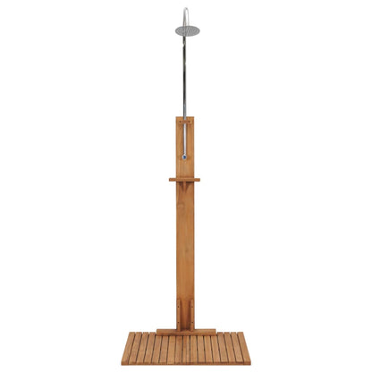 vidaXL Douche de jardin 75x75x210 cm bois de teck solide