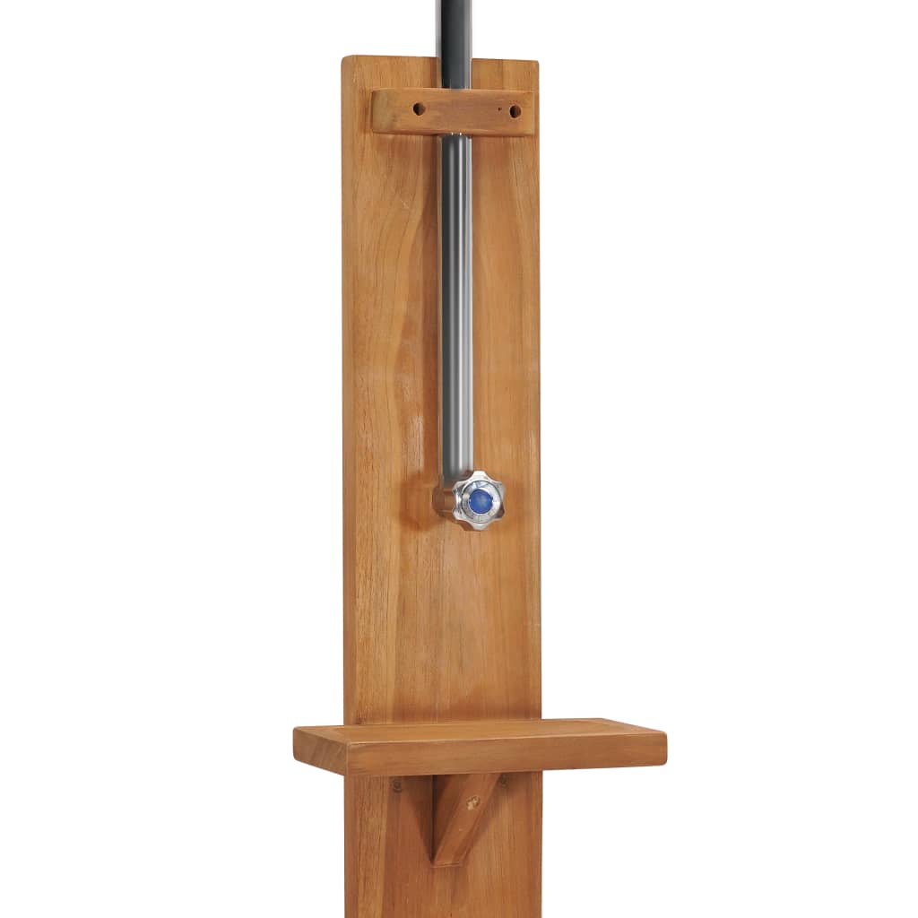 vidaXL Douche de jardin 75x75x210 cm bois de teck solide