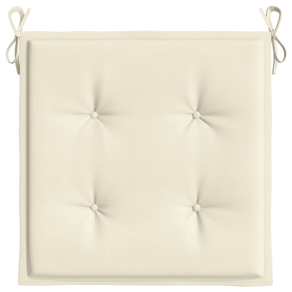 vidaXL Coussins de chaise jardin lot de 6 crème 40x40x3cm tissu oxford