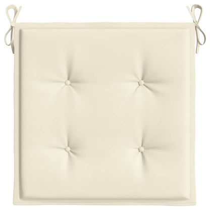vidaXL Coussins de chaise jardin lot de 6 crème 40x40x3cm tissu oxford