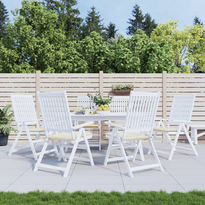 vidaXL Coussins de chaise jardin lot de 6 crème 40x40x3cm tissu oxford