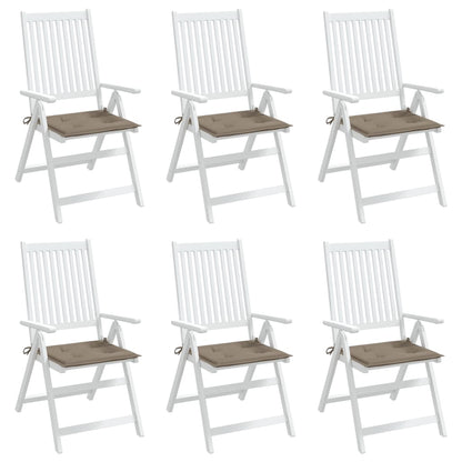 vidaXL Coussins de chaise jardin lot de 6 taupe 40x40x3cm tissu oxford