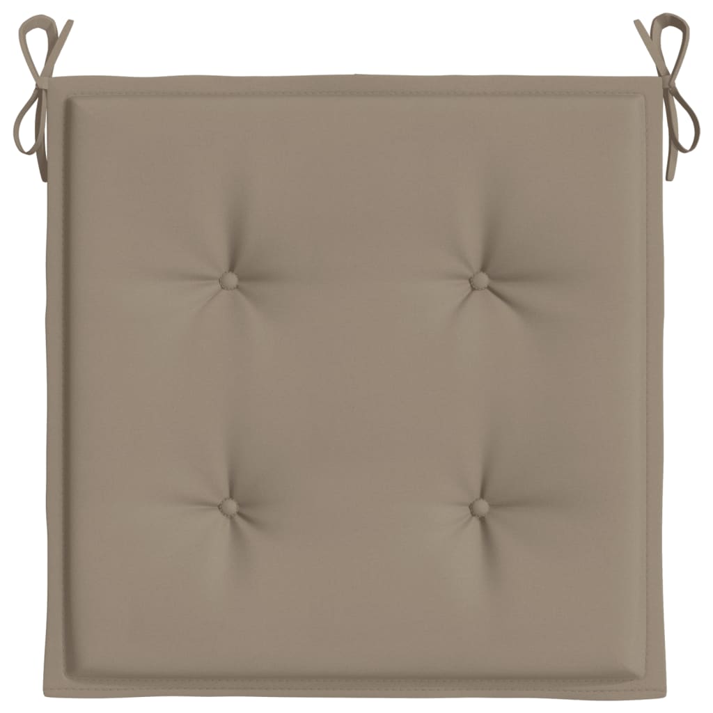 vidaXL Coussins de chaise jardin lot de 6 taupe 40x40x3cm tissu oxford