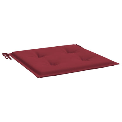 vidaXL Coussins de chaise de jardin lot de 4 rouge bordeaux 40x40x3 cm