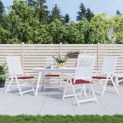 vidaXL Coussins de chaise de jardin lot de 4 rouge bordeaux 40x40x3 cm