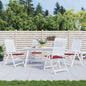 vidaXL Coussins de chaise de jardin lot de 4 rouge bordeaux 40x40x3 cm