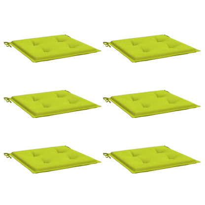 vidaXL Coussins de chaise de jardin lot de 6 vert vif 40x40x3 cm