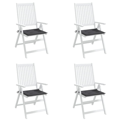 vidaXL Coussins de chaise de jardin lot de 4 anthracite 50x50x3 cm