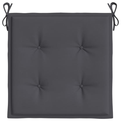 vidaXL Coussins de chaise de jardin lot de 4 anthracite 50x50x3 cm