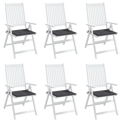 vidaXL Coussins de chaise de jardin lot de 6 anthracite 50x50x3 cm