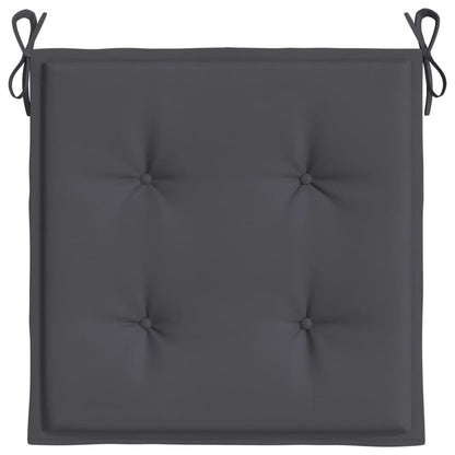 vidaXL Coussins de chaise de jardin lot de 6 anthracite 50x50x3 cm