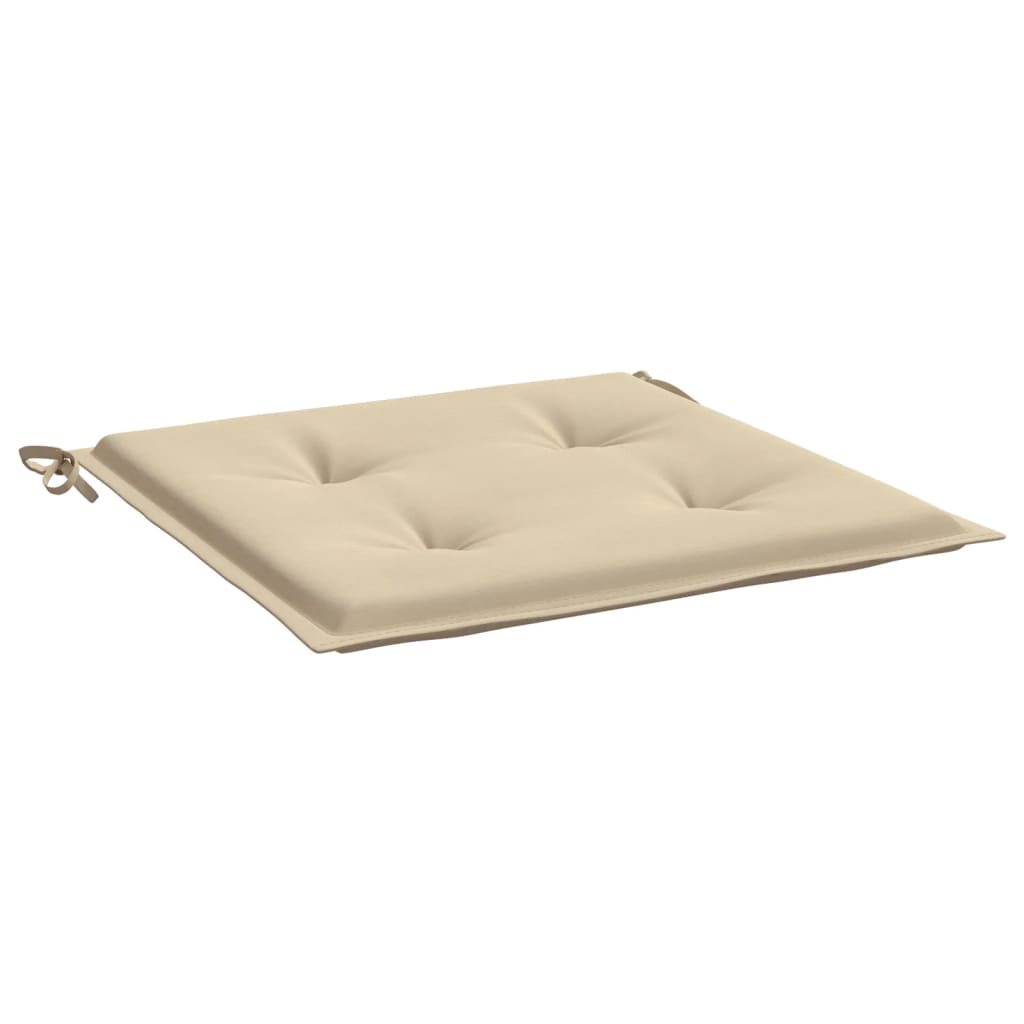 vidaXL Coussins de chaise jardin lot de 4 beige 50x50x3cm tissu oxford