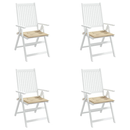 vidaXL Coussins de chaise jardin lot de 4 beige 50x50x3cm tissu oxford