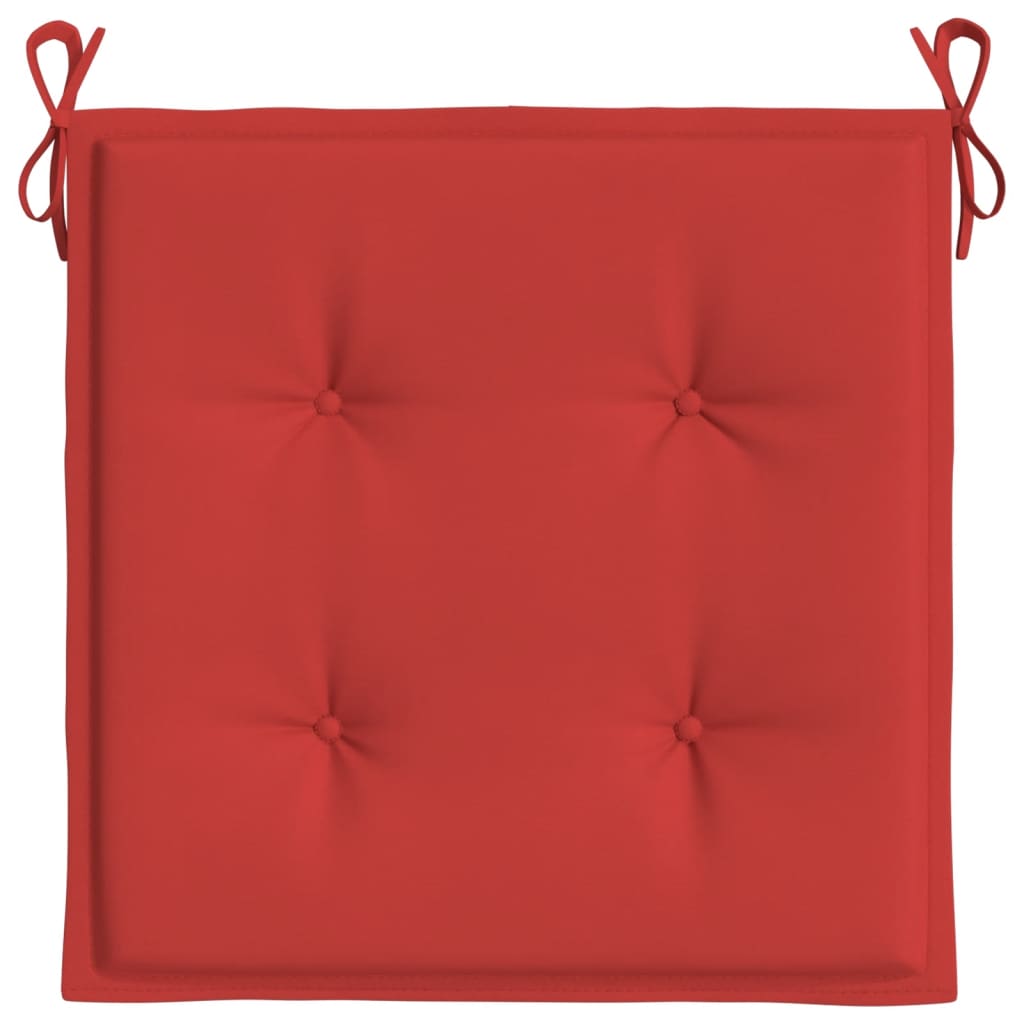 vidaXL Coussins de chaise jardin lot de 4 rouge 50x50x3cm tissu oxford