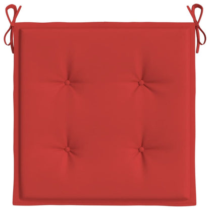 vidaXL Coussins de chaise jardin lot de 4 rouge 50x50x3cm tissu oxford