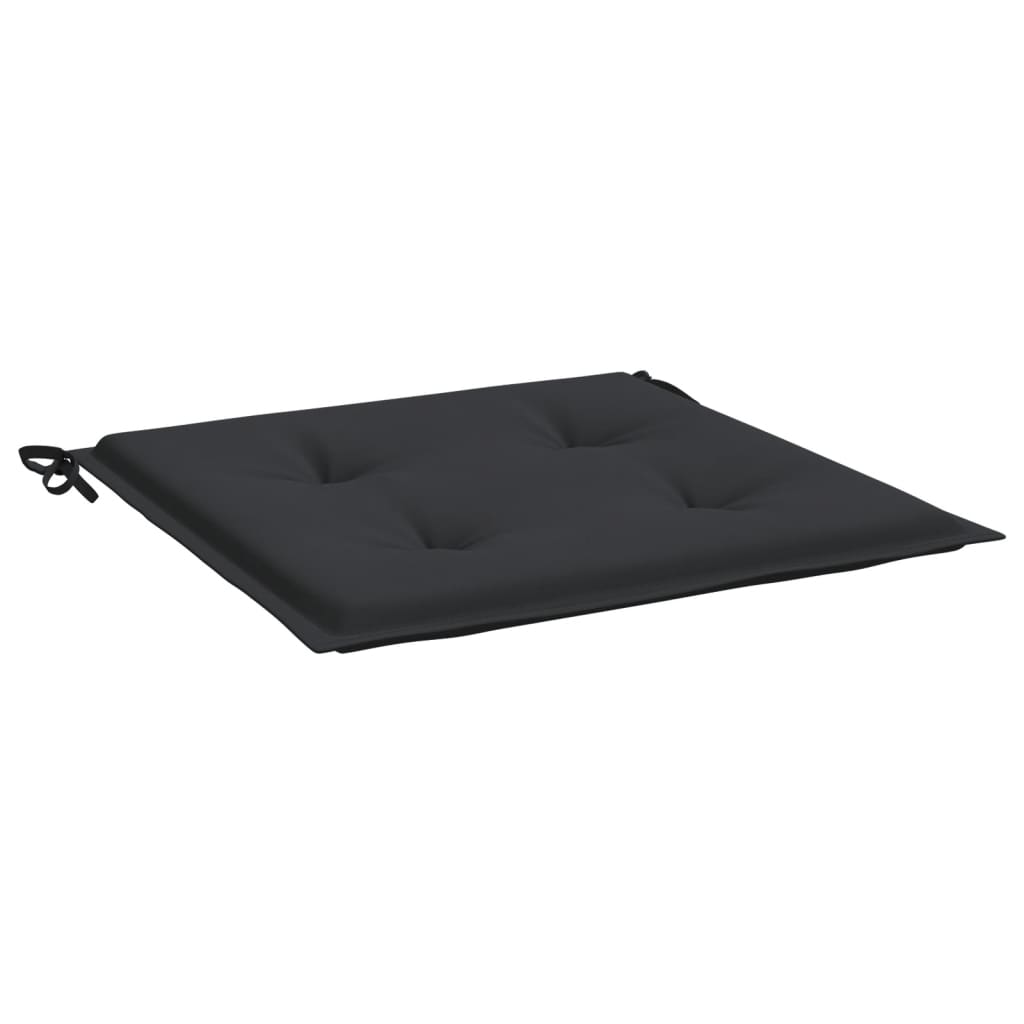 vidaXL Coussins de chaise jardin lot de 4 noir 50x50x3 cm tissu oxford