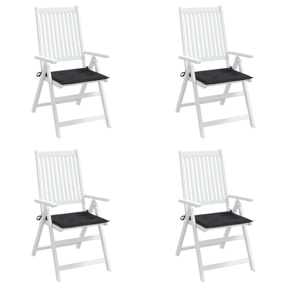 vidaXL Coussins de chaise jardin lot de 4 noir 50x50x3 cm tissu oxford