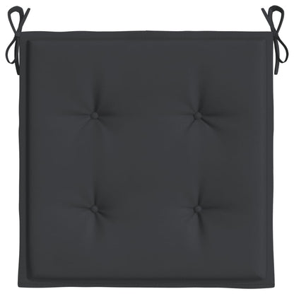 vidaXL Coussins de chaise jardin lot de 4 noir 50x50x3 cm tissu oxford