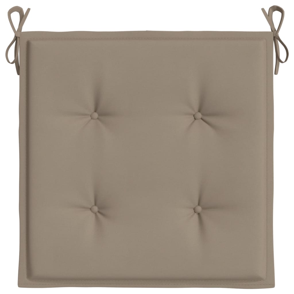 vidaXL Coussins de chaise jardin lot de 4 taupe 50x50x3cm tissu oxford