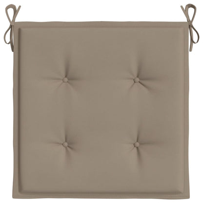 vidaXL Coussins de chaise jardin lot de 4 taupe 50x50x3cm tissu oxford